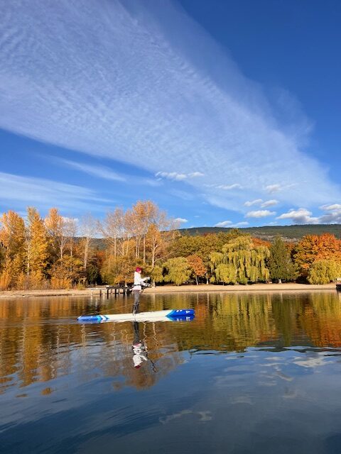 Fall Paddleboarding time in Naramata